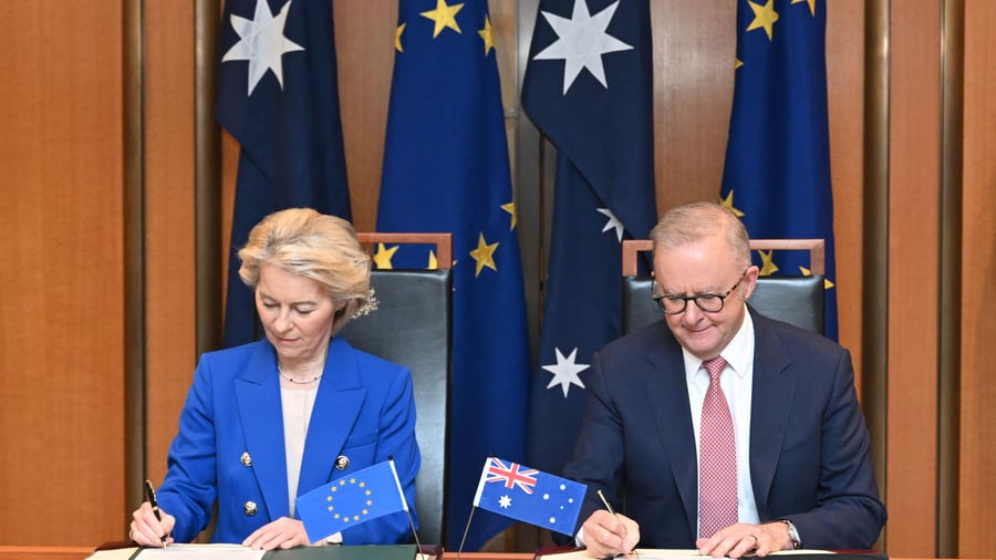 Zollabkommen: EU und Australien kooperieren enger – auch wegen China