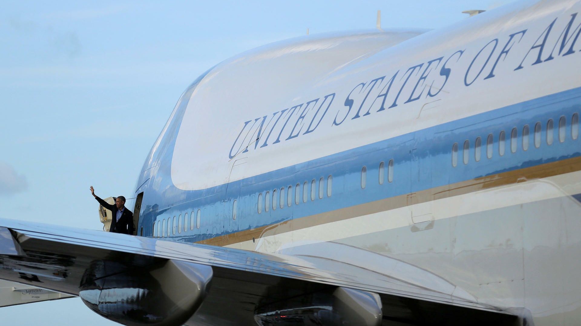 WEF in Davos: Trumps Flugzeug muss auf dem Weg nach Davos umkehren