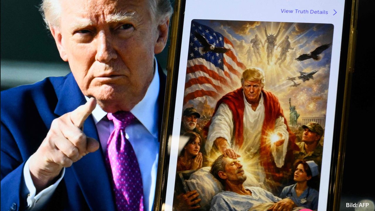 USA: Trump posiert im Internet als KI-Jesus