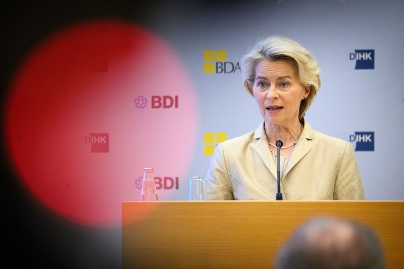 Europäische Union: Fünf Kernforderungen der deutschen Wirtschaft an von der  Leyen, image size:800x533