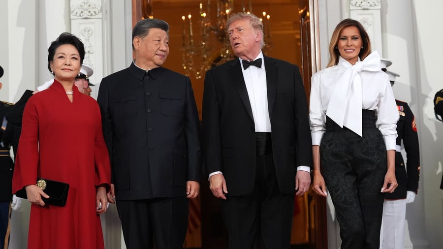 Staatsbesuch: Trump empfängt Xi: Viel Pomp und demonstrative Harmonie