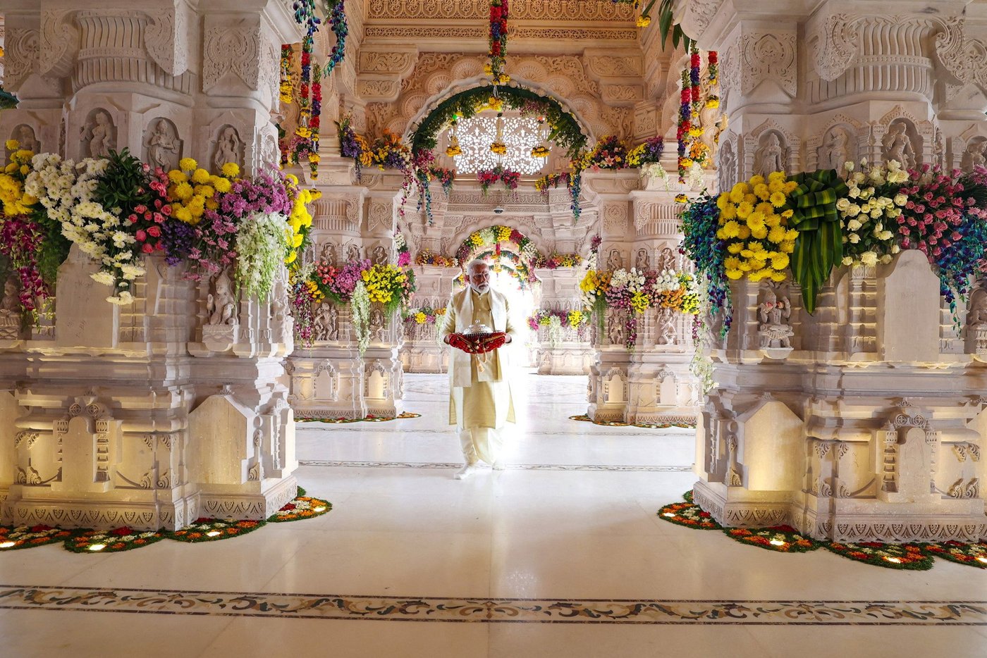 Indien Modi geht mit umstrittenem Megatempel auf Stimmenfang