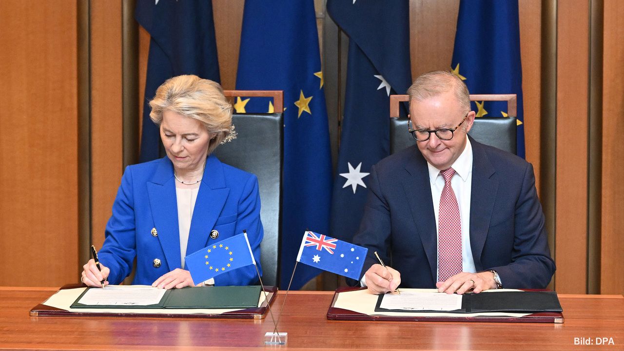 EU und Australien unterzeichnen Handelsabkommen