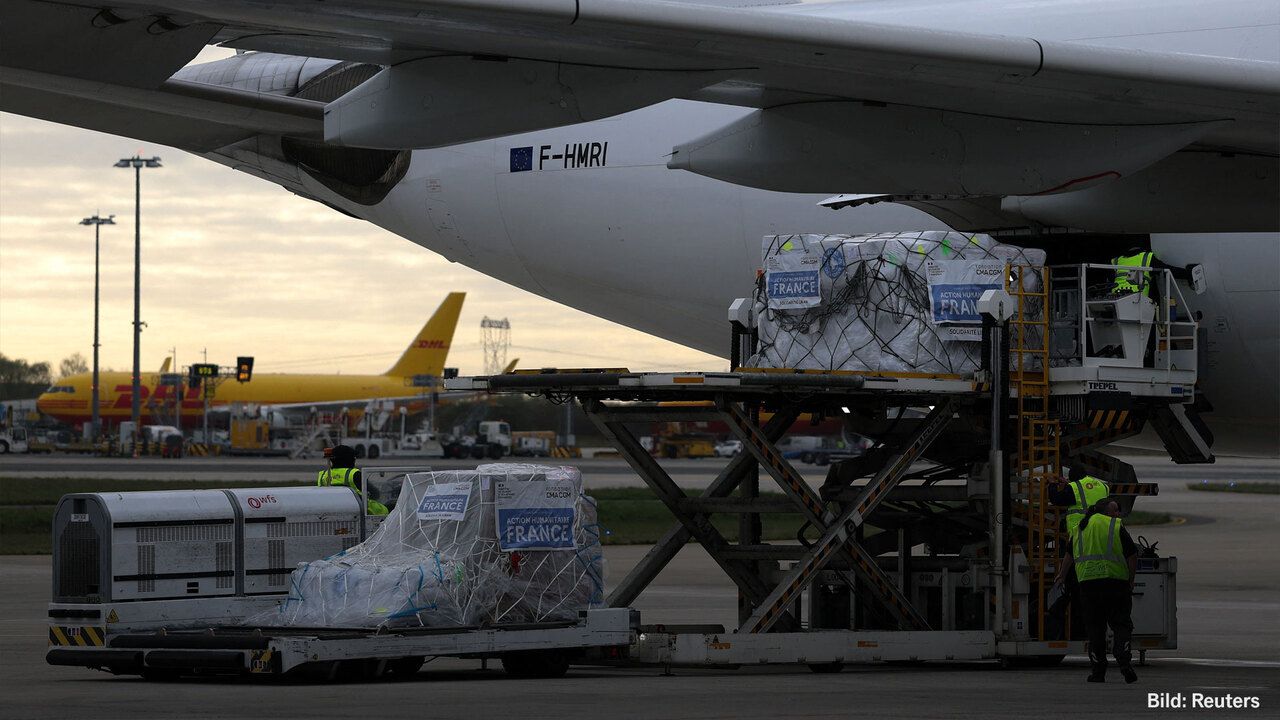 Frankreich sendet 60 Tonnen Hilfsg&uuml;ter in den Libanon