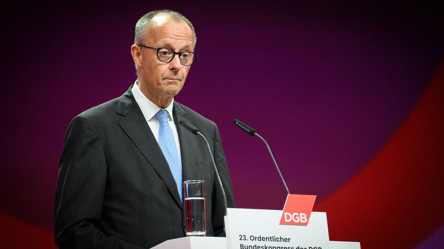 DGB-Bundeskongress: Pfiffe und Buhrufe: Gewerkschafter lassen Merz abblitzen