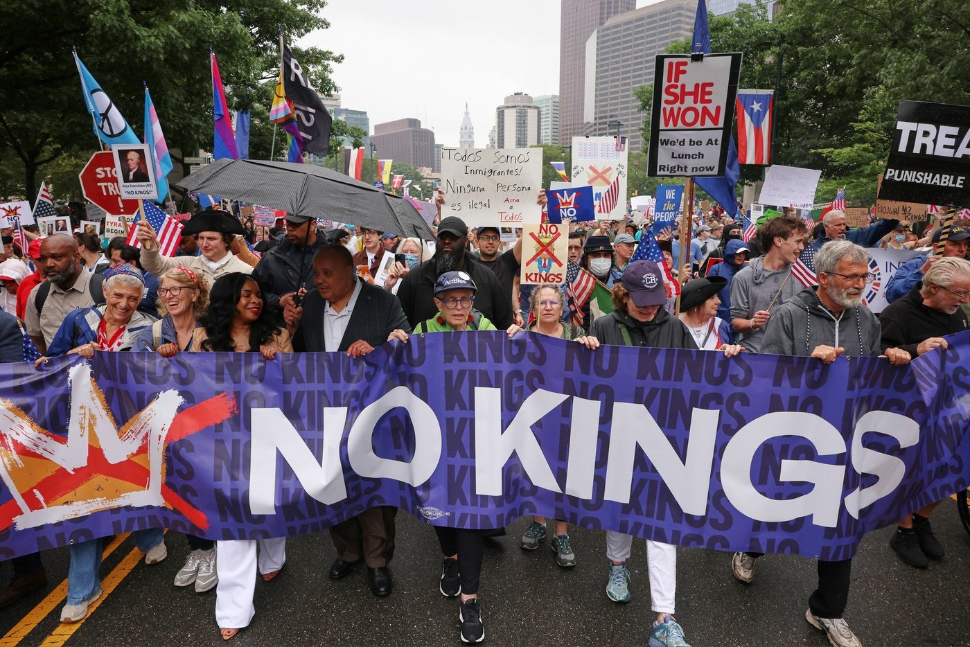 Parade and protests:
