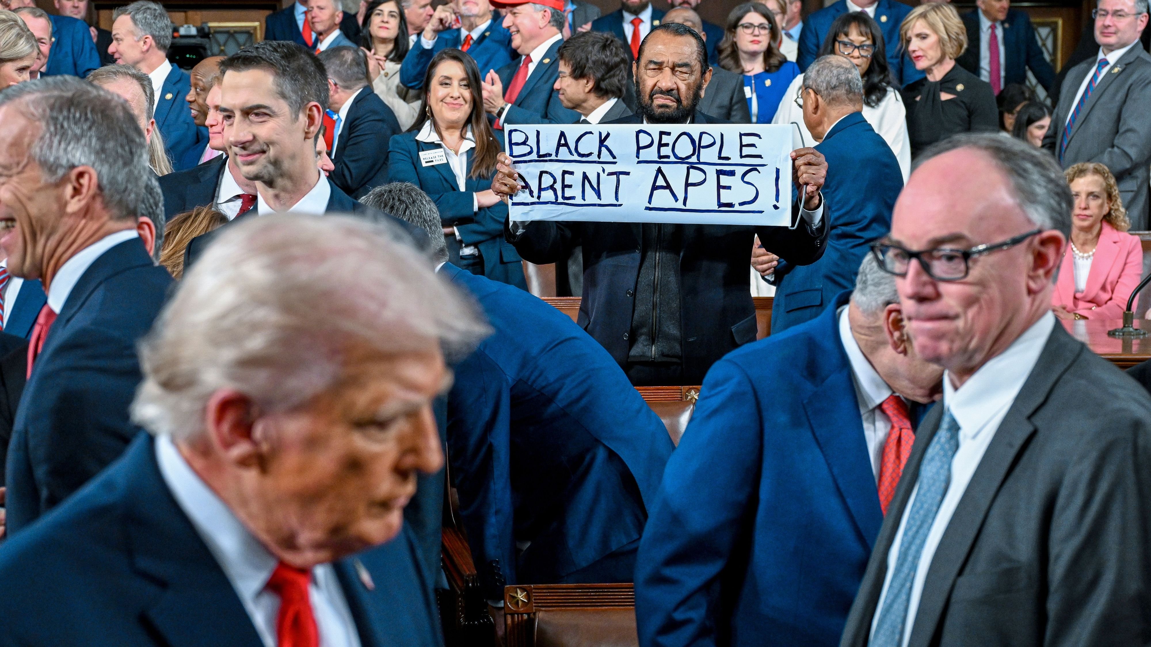 USA: Protest bei Trump-Rede – „Schwarze Menschen sind keine Affen“ - Handelsblatt