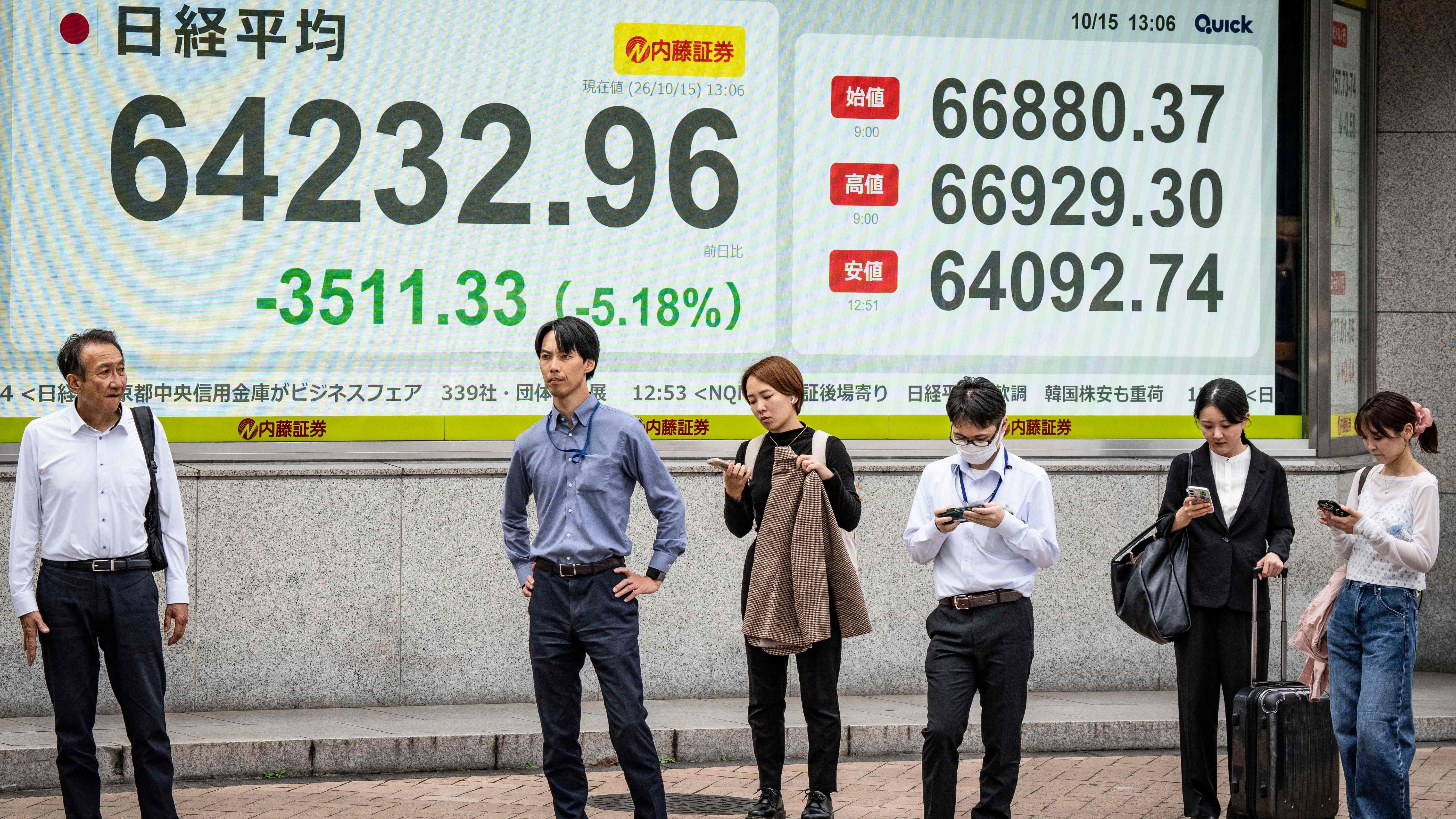 Chinese growth data lift many Asian markets, while tech worries limit gains