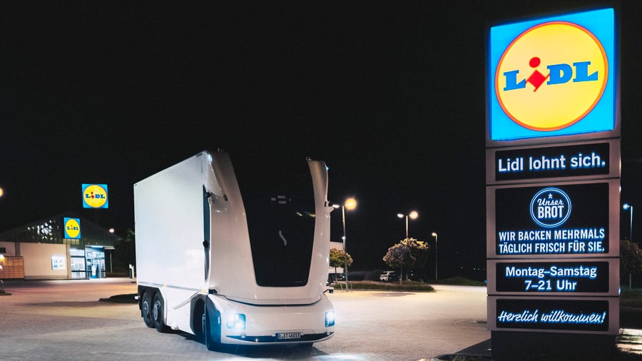 Einzelhandel: Lidl testet autonom fahrenden Lkw zur Belieferung der Filialen