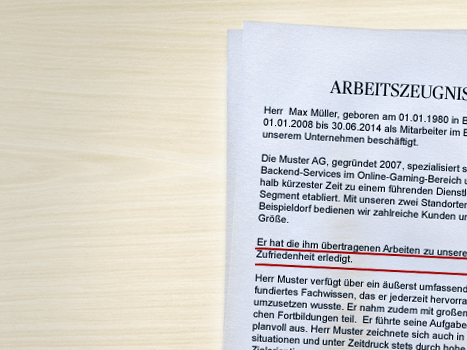 Arbeitszeugnis vor Gericht: Note 3 ist eine durchschnittliche Leistung