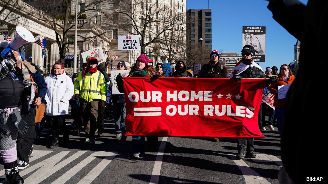 Proteste zum Jahrestag von Trumps Amtseinf&uuml;hrung