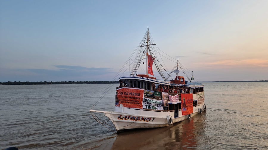 World Climate Conference: One trip through the jungle: Activists' ship reaches COP30