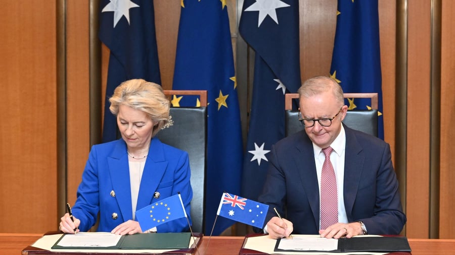 Zusammenarbeit: EU und Australien einigen sich auf Freihandelsabkommen